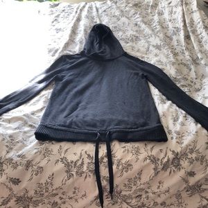 Lululemon wool blend long charcoal grey hoodie.